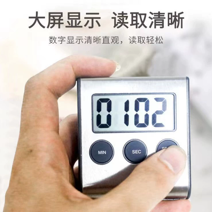 Электронный таймер с металлическим корпусом для кухни, таймер для приготовления яиц, инструмент для управления временем и обратного отсчета