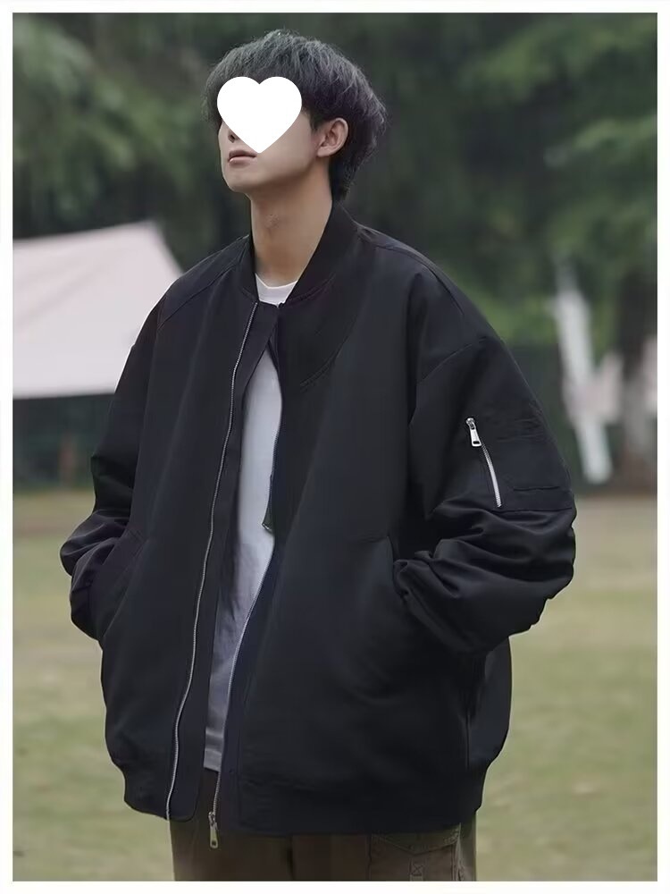Herren Piloten Baseballjacke Mit Stehkragen Für Den Herbst_voghion.com