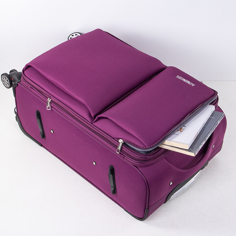 Equipaje de estudiante de tela Oxford de gran capacidad 20 24 maleta de 28 pulgadas maleta de embarque para hombres y mujeres entrega fuerte y duradera