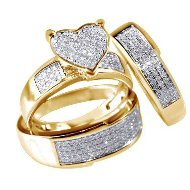 Heart Shape Pattern Elegant Heart Shape Alloy Inlay Zircon Women's Rings