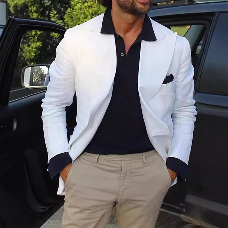 British Casual Suit Men's Charm British Fashion Digital Printing Cross-Border Men's Suit Jacket