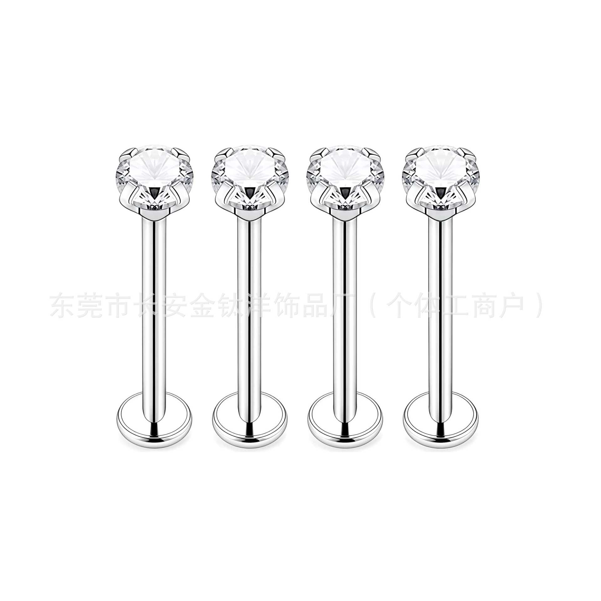 Pointed titanium steel lip stud product view