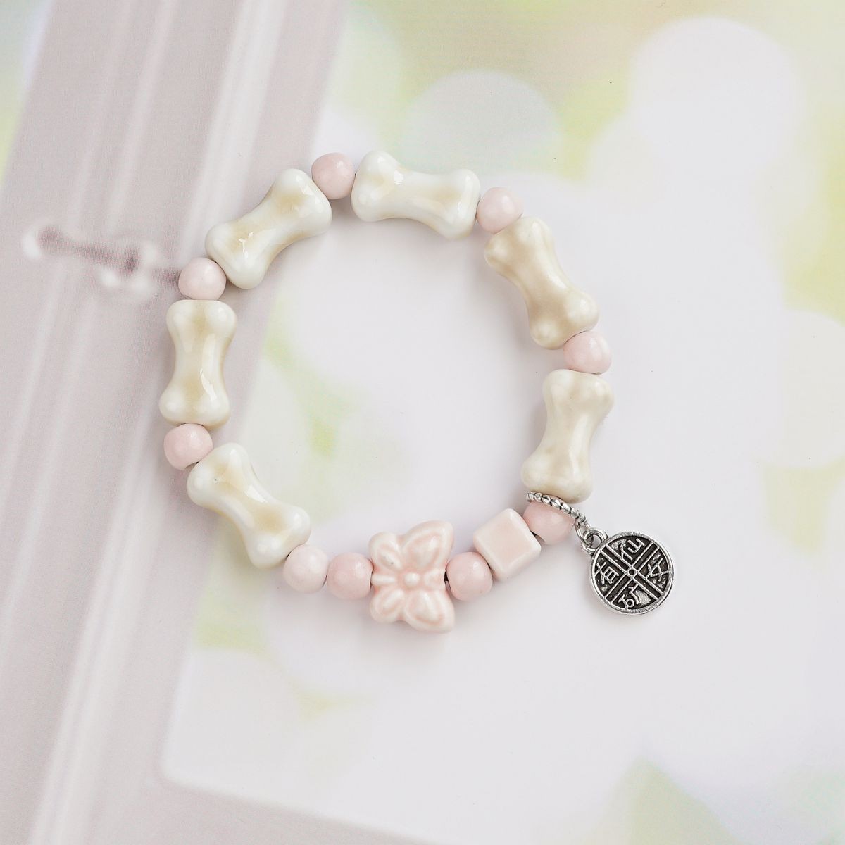 Pulsera de Cerámica para Mujer Hecho a Mano Diseño de Gato image 231