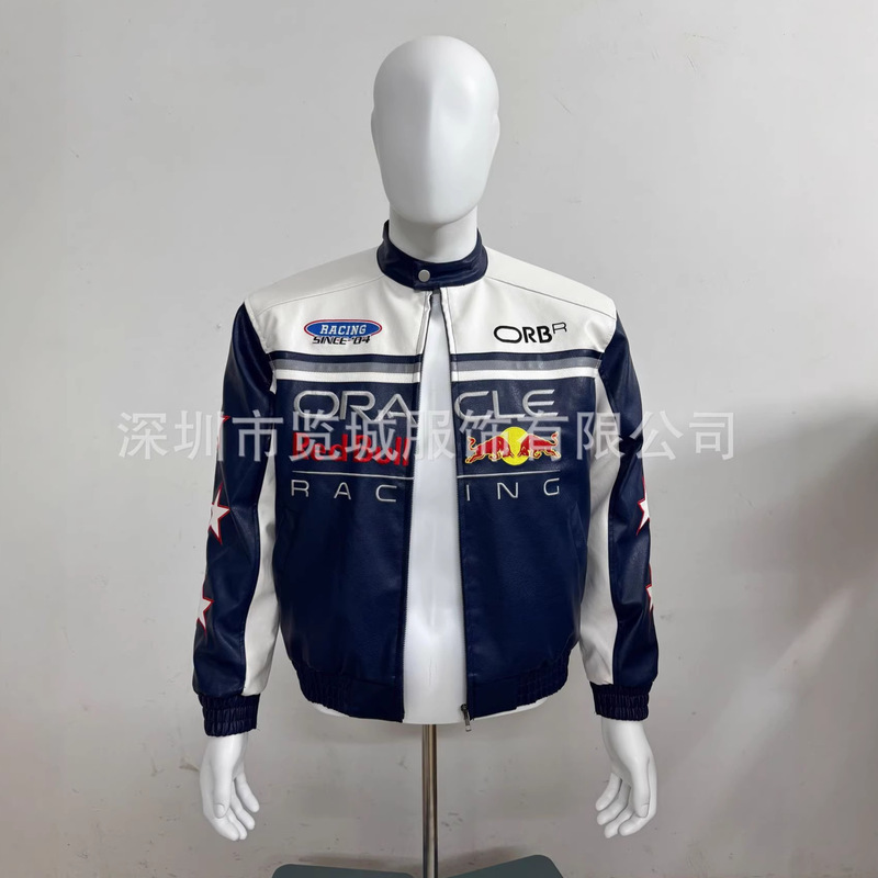 F1 Racing Suit, Motorcycle Leather Jacket, European and American Style Riding Motorcycle Clothing, Red Bull Jacket, Leather Jacket, Supports Customization F1 Racing Suit, Motorcycle Leather Jacket, European and American Style Riding Motorcycle Clothing, Red Bull Jacket, Leather Jacket, Supports Customization