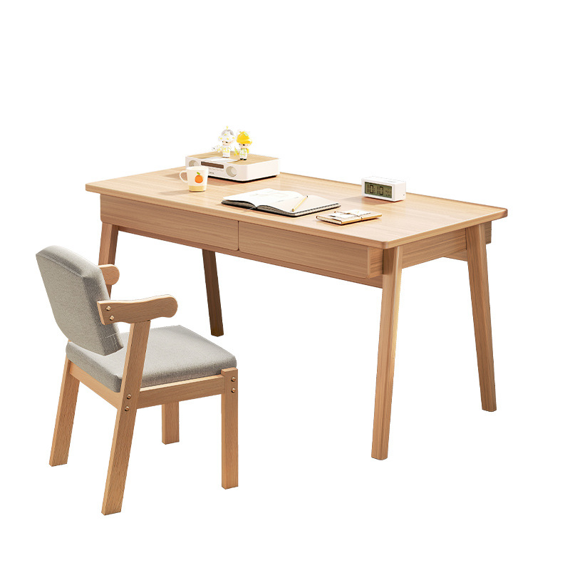 Escritorio de libro simple Escritorio de computadora Escritorio de madera maciza Patas de escritorio simple Dormitorio en casa Escritorio de aprendizaje para estudiantes