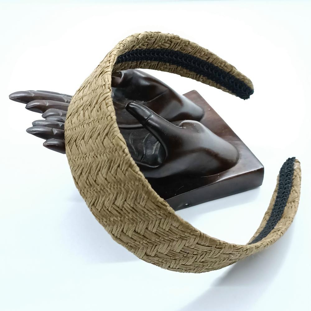 HB220604土黄纸草编织4cm发圈-IMG2022061