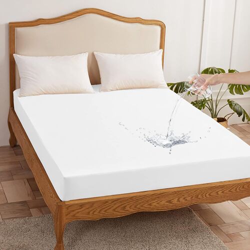 Amazon Waterproof Bed Skirt, Sueded Finish, Water- and Urine-Proof Bed Cover—Hotel-Style, 5-Sided Waterproof Design