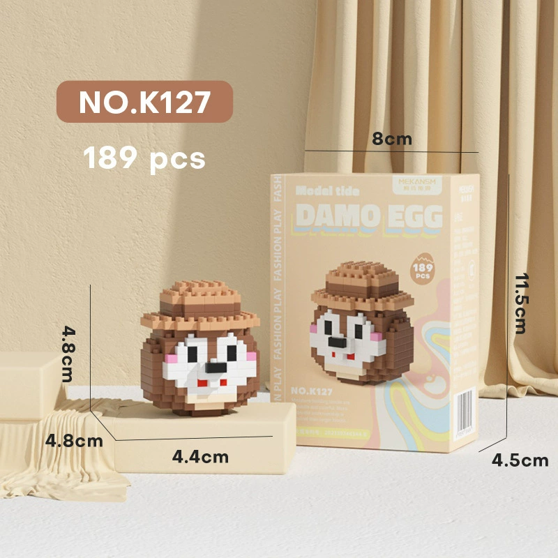 Building block cartoon egg doll set, small-particle constructor, 120–237 pcs, birthday gift