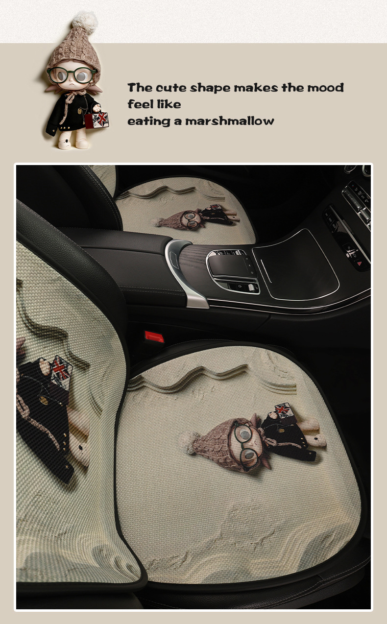 Car Seat Cushion for All Seasons, Cute Seat Cushion, Summer Car Cushion, Seat Cover Half-Pack, 2026 New Model Rear Seat Cover for Women