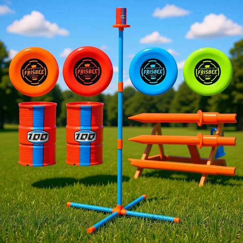 儿童双人对战飞盘架户外运动室外竞技回旋镖飞碟趣味亲子玩具