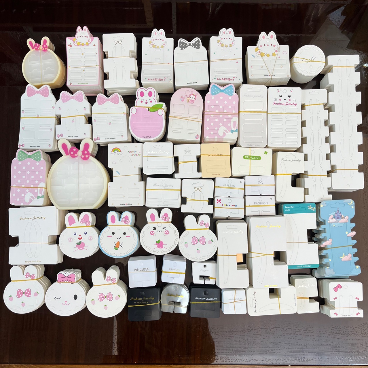 Street stall Internet celebrity jewelry grabber packaging card hair grabber head size claw card shark clip paper card tag