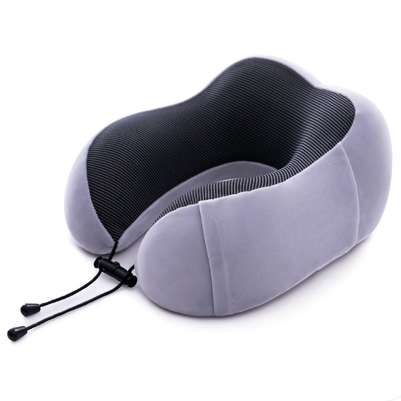 Algodón de memoria transfronteriza almohada de cuello tipo U almohada de columna cervical tela magnética almohada de avión de viaje portátil almohada de cuello almohada de cuello