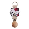 Apricot (wooden hat clip with holes) [red flower (flat kitten)]