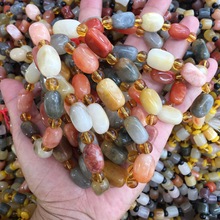 新疆金丝玉多宝手链戈壁彩玉单圈女款饰品厂家批发量大从优玉石