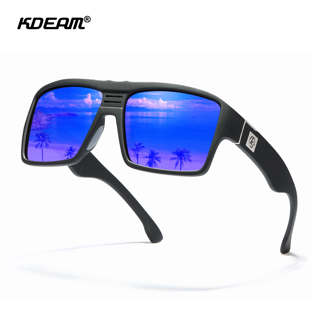 Square polarising travel sunglasses