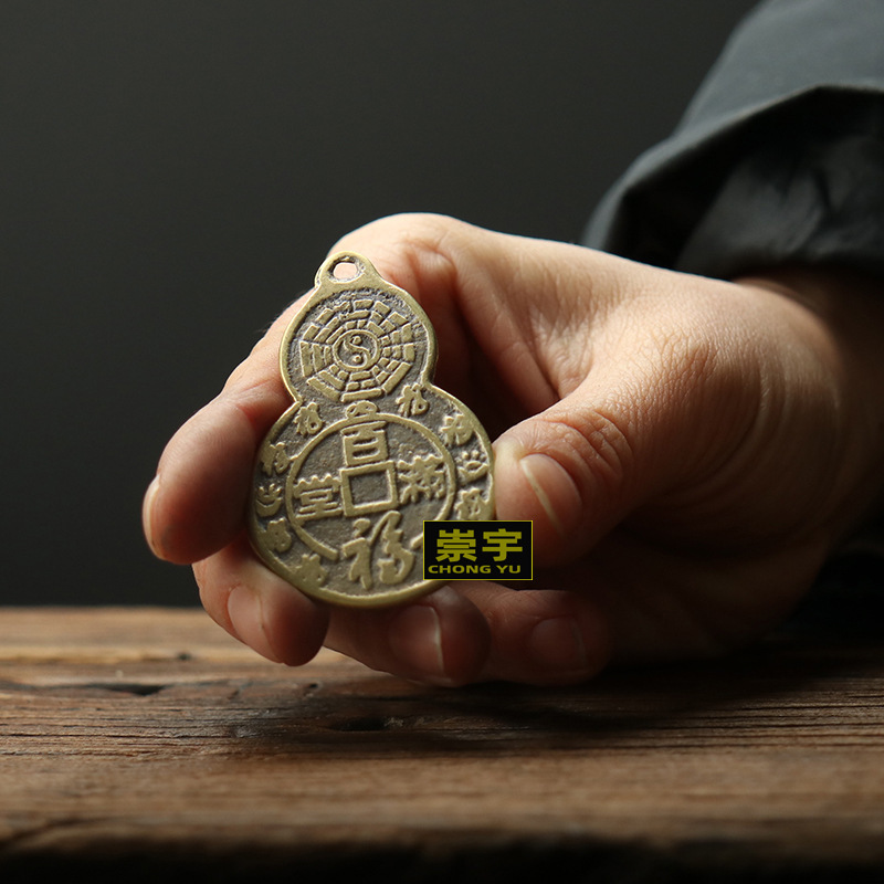 真鍮銭瓢箪銭8順銭銅瓢箪順字ストラップアクセサリー五帝銅銭中国結びストラップ卸売り|undefined