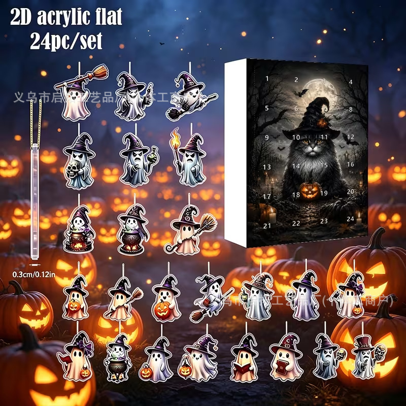 Calendario de Adviento Navideño de Cajas Sorpresa de Acrílico, Interactivo, para Navidad y Fiestas