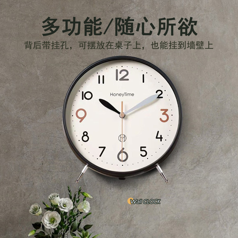 静音客間置き時計現代シンプル配置式台時計ハイエンド時計新型台時計家庭用置き時計デスクトップ時計|undefined
