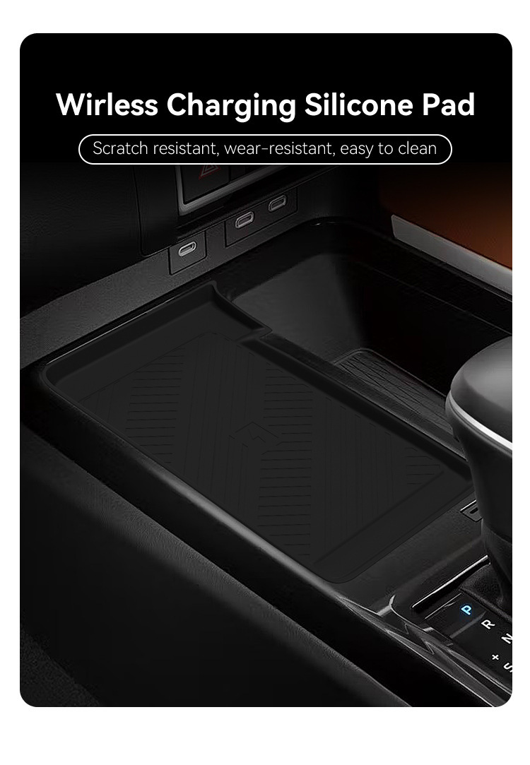 Suitable for 25 Camry Xv80 Wireless Charging Silicone Anti-Slip Mat Car Protection Car Supplies Modification
