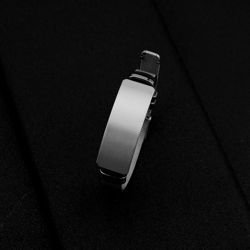Simple Versatile Fashion Piece Vintage Stainless Steel Wristband Men's Bracelet Titanium Steel Jewelry