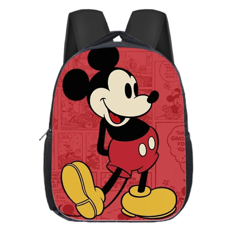 Mochila escolar popular de Mickey para niños, mochila de jardín de infantes, dibujos animados, linda, versátil, para estudiantes de primaria, mochila de gran capacidad, ligera