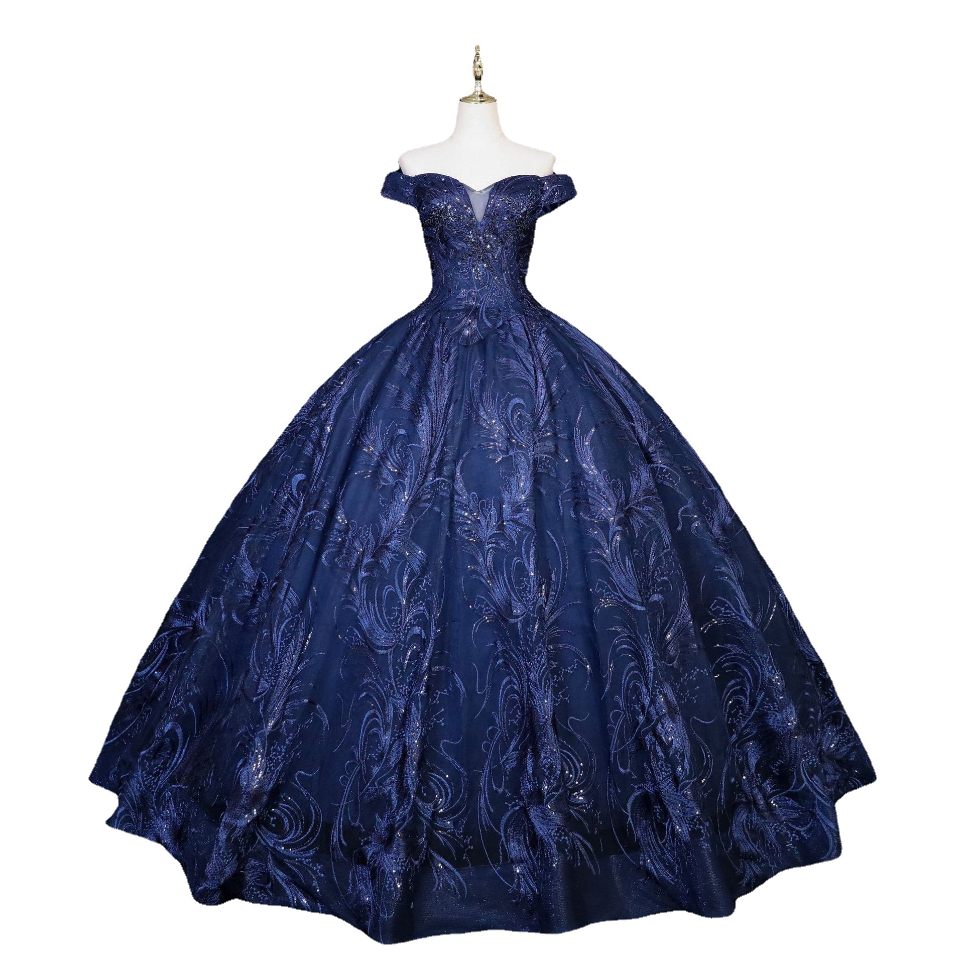 Damenbekleidung Farbiges Garn 2024 Braut Solo Kunst Prüfung Bühnenauftritt Puffrock Eine Schulter Schlankes Bankettkleid Versorgung_voghion.com