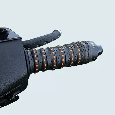 handlebar covers, breathable, waterproof, soft, and — Motorcycle Handle Cover - motorcycle-handlebar-grip-black-and-orange-1-piece-packaged-in-a-bag