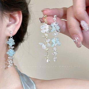 The Old Beauty is Stunning~ Fringe Earrings 2025 New Rare Long Flower Butterfly Earrings Exquisite Versatile Light Luxury Ears