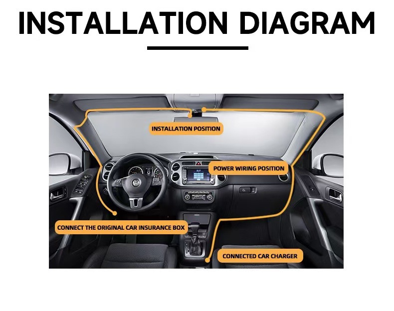 Cross-Border Private Model Driving Recorder 4inch Dashcam 1080P High-Definition Night Vision Wifi Inter-Connected Car Recorder
