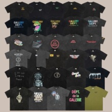 GALLERY DEPT水洗做旧短袖美潮vintage复古印花情侣夏季休闲T恤男