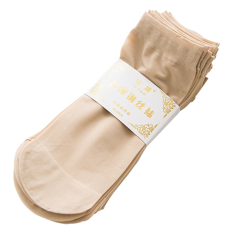 Calcetines finos de verano para mujer, transpirables, resistentes a desgarros, antideslizantes, calcetines cortos, calcetería Zhuji, calcetines de verano para mujer de color piel.