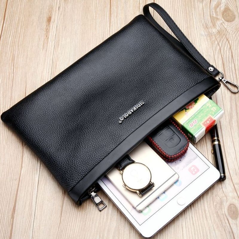 New Style Soft Cowhide Men's Clutch Bag, Large Capacity Handbag, Casual Clutch Bag, Men's Clutch Bag