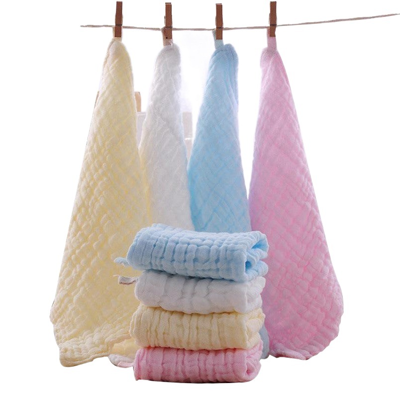 Bubble gauze square six-layer gauze small square 25g baby saliva towel plain baby handkerchief wholesale