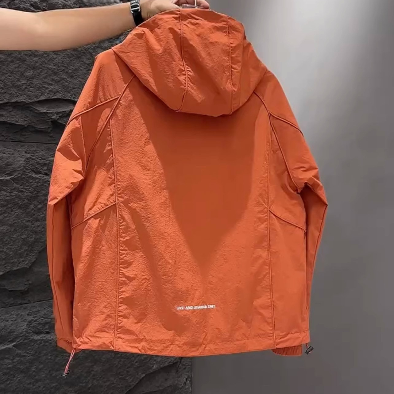 Casual cuello alto moda salvaje hombre de manga larga hermosa tendencia suelta chaqueta juvenil otoño chaqueta delgada hombre