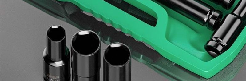 Large Socket Wrench Electric Extended Hex Socket 8-32mm Air Screwdriver Socket 1/2 Socket Complete Set Cross-Border
