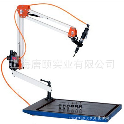 气动攻牙机 台湾原装进口力善牌1400MM万向M12台式气动垂直攻丝机|ru