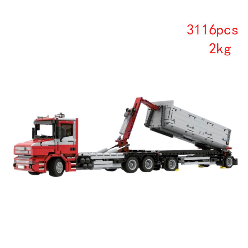 Zware vrachtwagen bouwstenen constructie speelgoed model_voghion.com