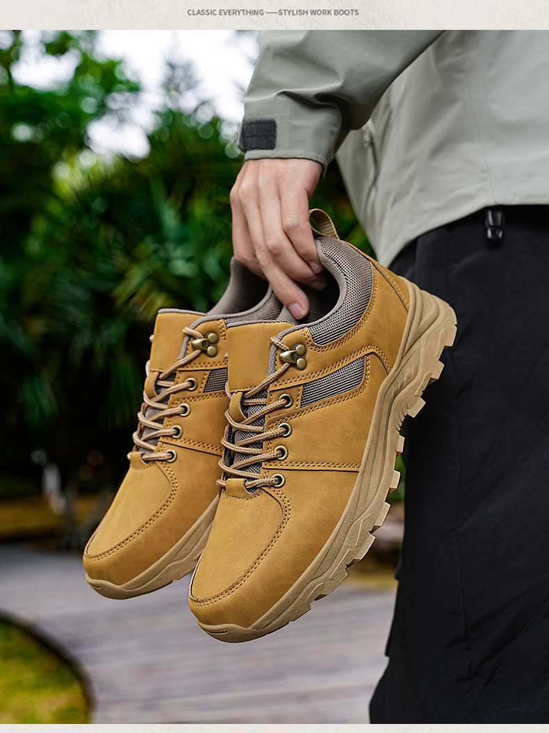 Chaussures de travail spéciales pour hommes, grandes tailles, neuves, décontractées, pour le travail, les activités de plein air et la randonnée, respirantes, antidérapantes, style bottes Martin_voghion.com