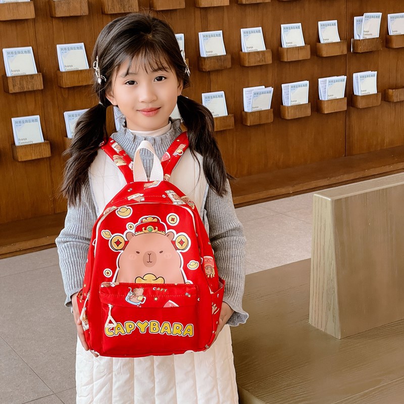Mochila infantil para bebés lindas mochilas capibara para niños y niñas 2025 nueva mochila infantil de gran capacidad