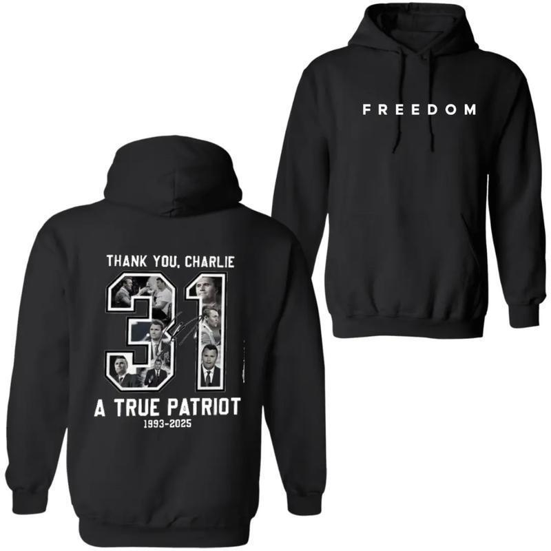 【跨境欧码】Freedom Charlie Kirk 2025 Unisex 2 Sided Hoodie|undefined