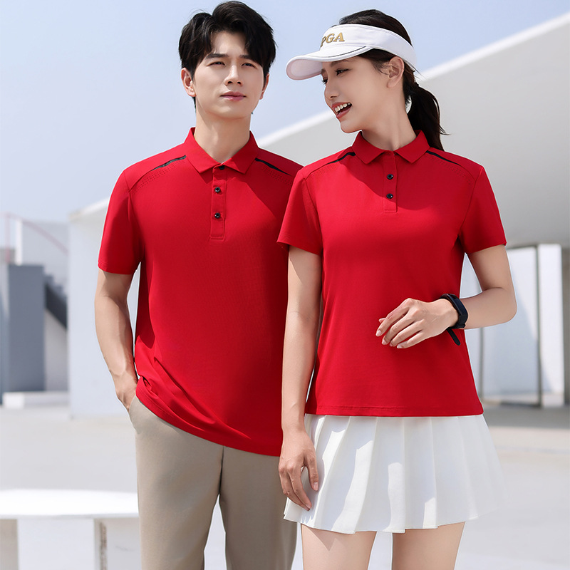 Short-Sleeved Lapel Polo Shirt, Custom Advertising Shirt, Cultural Shirt, Work Clothes, Factory Uniform, Student Class Uniform, Embroidered Printed Logo
