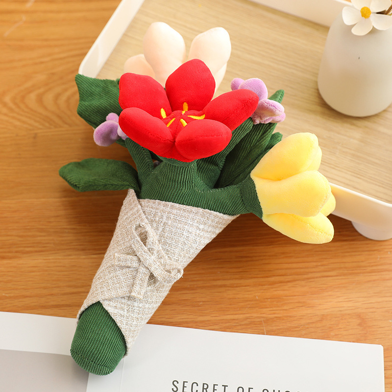 Plantas creativas flores en maceta muñecas dibujos animados lindos interesantes flores de mano decoración para el hogar juguetes para mujeres