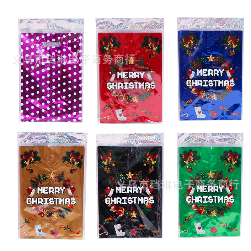 Bolsas de regalo navideñas, diseño manzana, fiestas