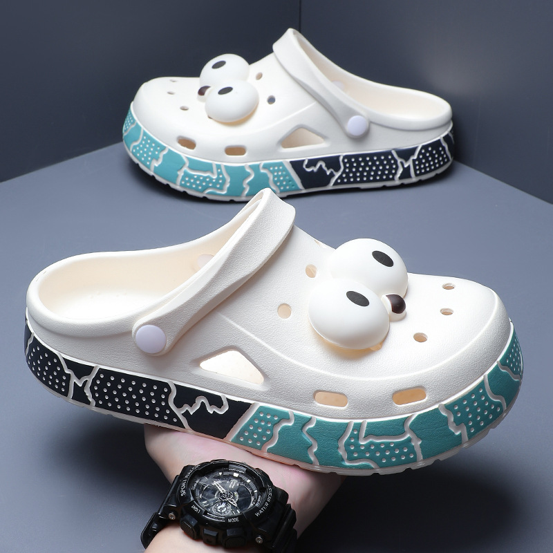 해변 동굴 신발 남성 야외 유행 소프트 솔 큰 눈 커플 BAOTOU 샌들 운전을위한 남성 신발