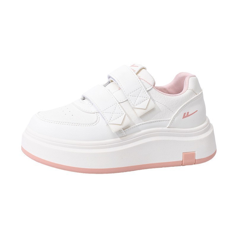 Zapatos de suela gruesa de moda simple, zapatos de mujer con cordones de retroalimentación, zapatos de skate calientes para estudiantes, zapatos de algodón de alto valor diarios