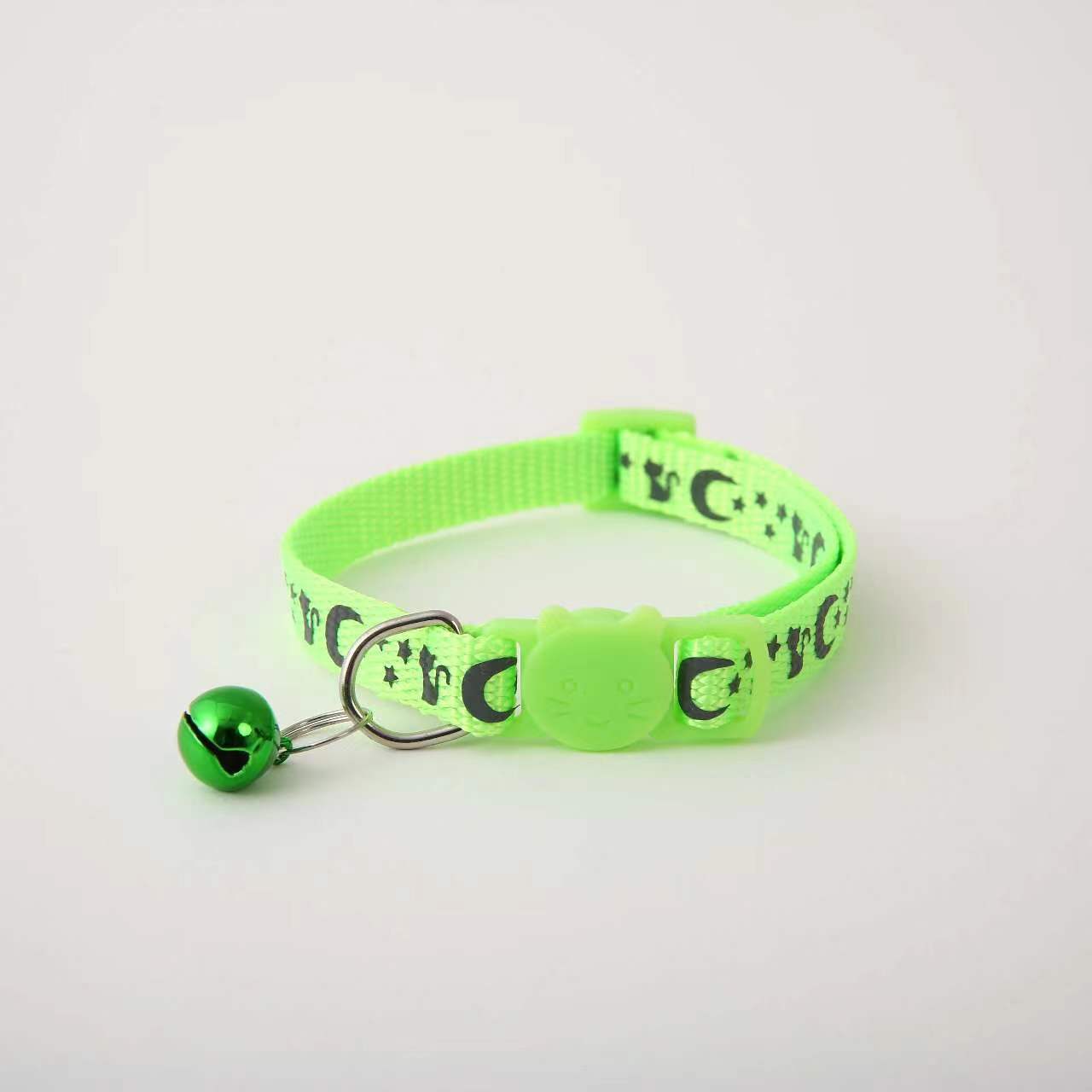 Nuevo collar de luna de estrella reflectante, collar de gato, collar de perro pequeño y medio, collar de nylon de estrella reflectante, collar de luna, explosión