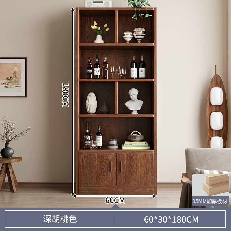 Estante de exhibición para té de estilo chino de madera maciza, pequeño gabinete multiusos, estante decorativo para sala de estar. image 21