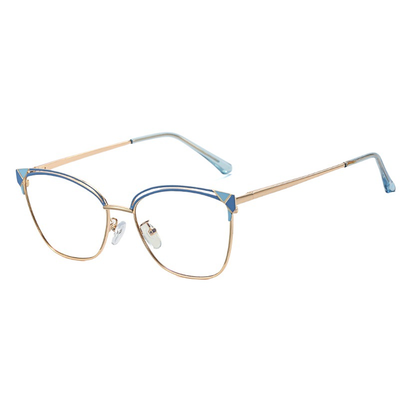 95780 de comercio exterior nueva moda gafas marco Primavera pies metal anti-azul luz europea y americana gafas para las mujeres