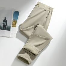 logo加绒软壳裤冬季防风防水透气加厚户外登山冲锋裤男女批发