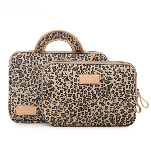 LISEN fashion retro leopard print laptop liner bag 13 inch 15 inch tablet computer bag ladies